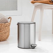 Stainless Steel Pedal Bin Round - KT Bazar BD Shop