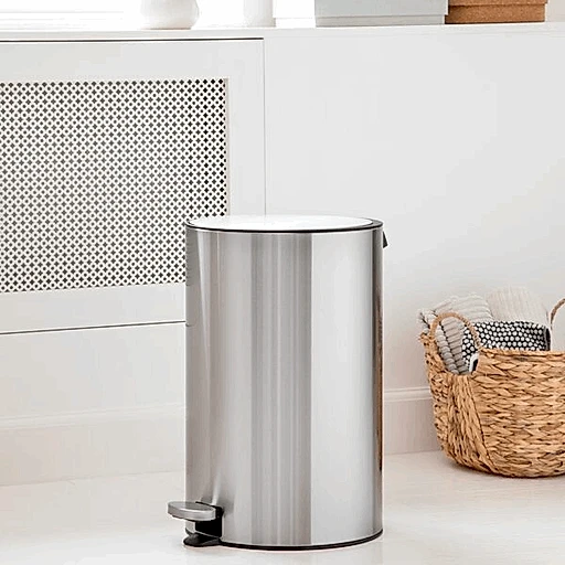Stainless Steel Pedal Bin Round - KT Bazar BD Shop