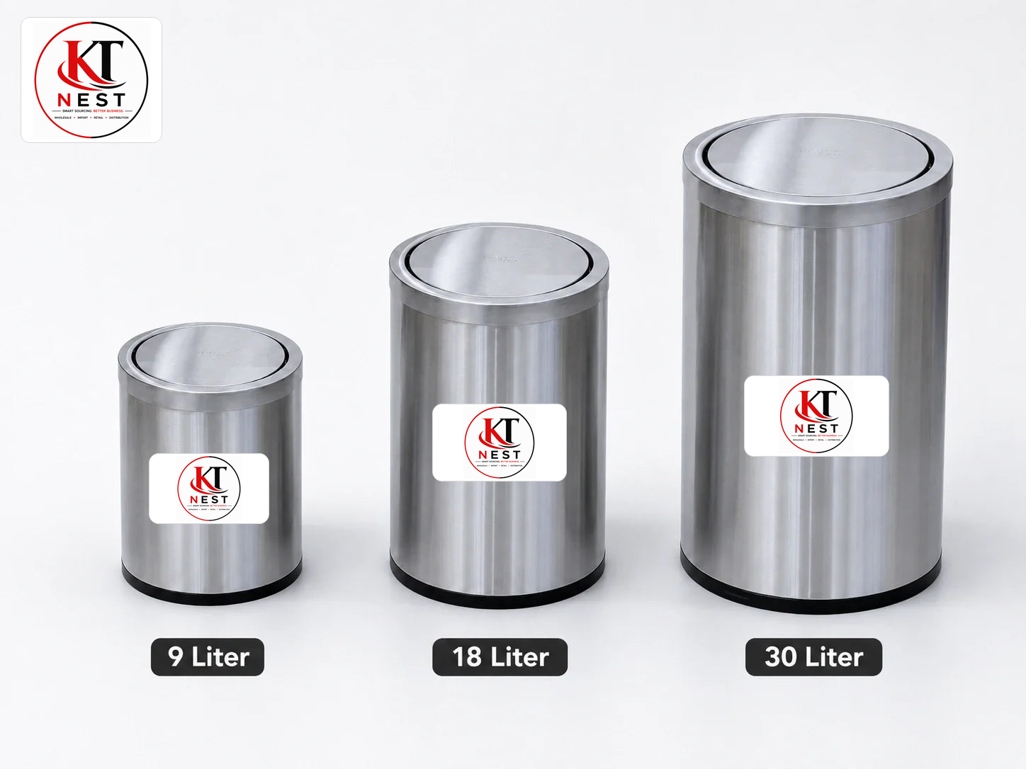 Premium stainless steel swing dustbin – KT Nest