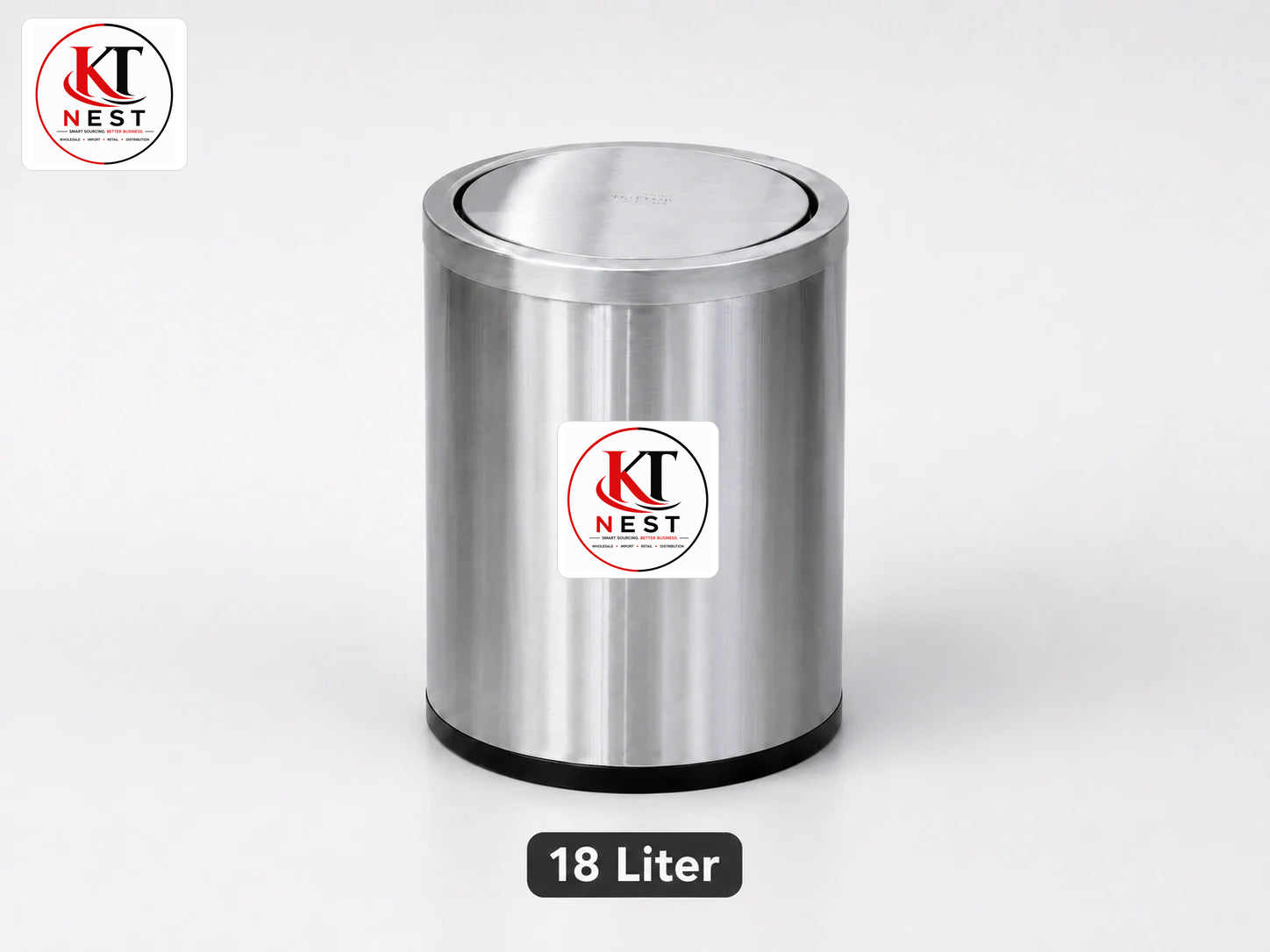 Premium stainless steel swing dustbin – KT Nest