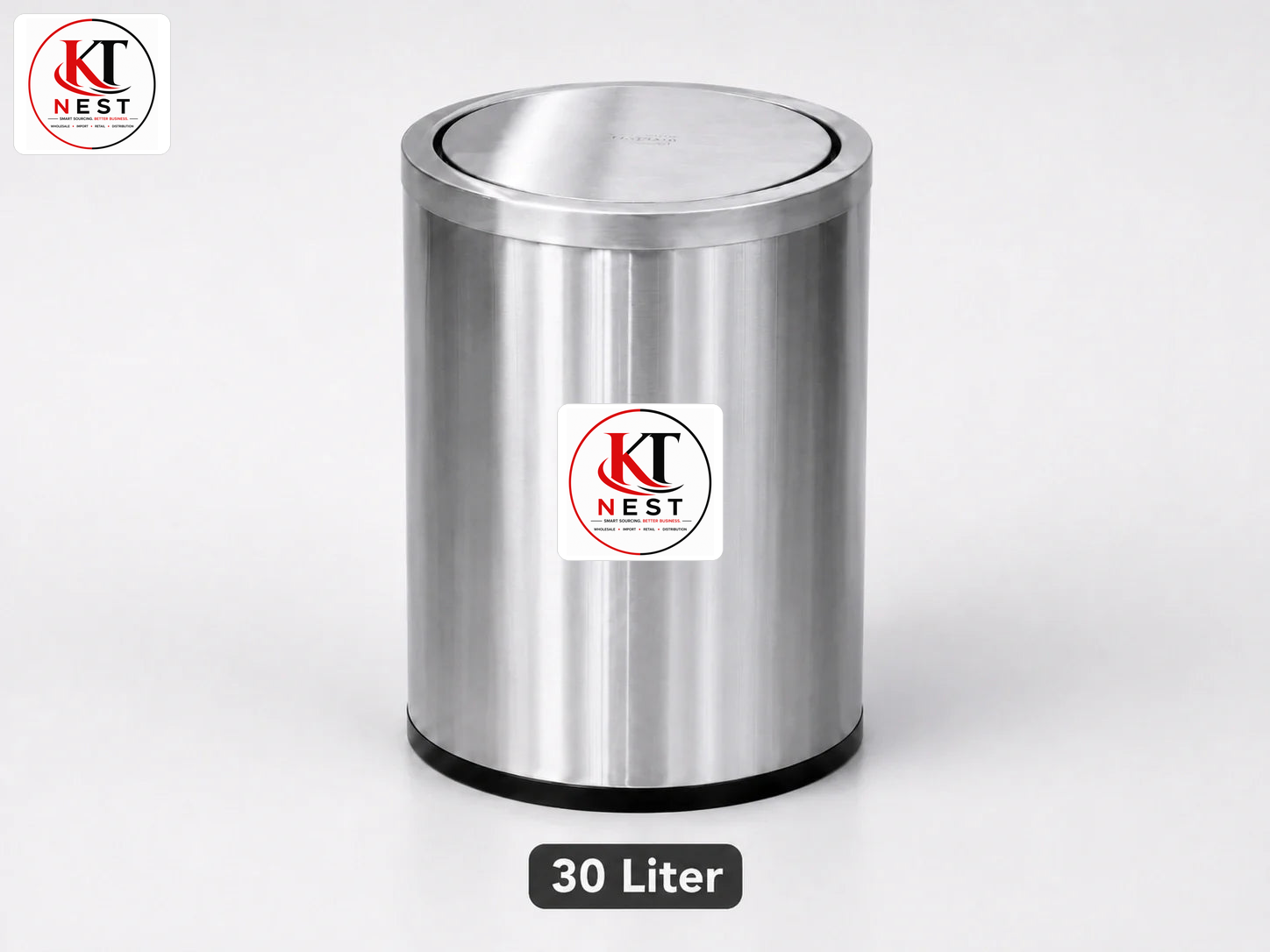 Premium stainless steel swing dustbin – KT Nest