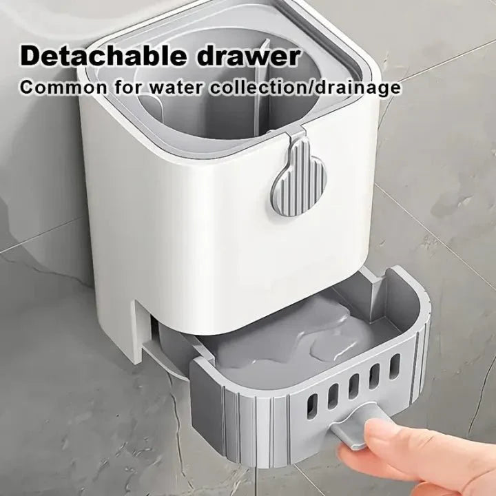 Wall Mounted Toilet Brush Set with Holder – Flexible Long Handle Cleaning Tool - KT Bazar BD Shop
