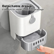 Wall Mounted Toilet Brush Set with Holder – Flexible Long Handle Cleaning Tool - KT Bazar BD Shop