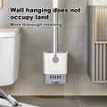 Wall Mounted Toilet Brush Set with Holder – Flexible Long Handle Cleaning Tool - KT Bazar BD Shop